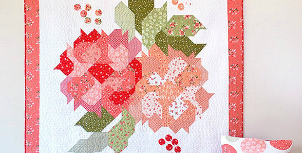 Blushing Blooms Quilt Pattern