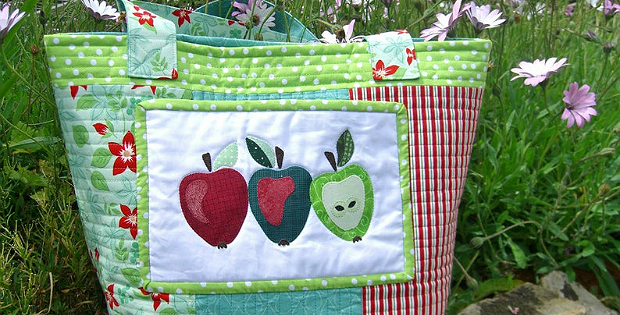 Apple Patchwork Tote Bag Pattern