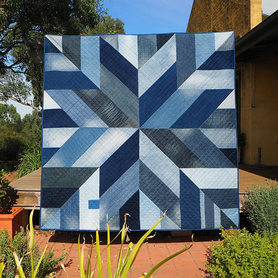 Old Jeans Are Striking in This Eye-Catching Quilt - Quilting Digest