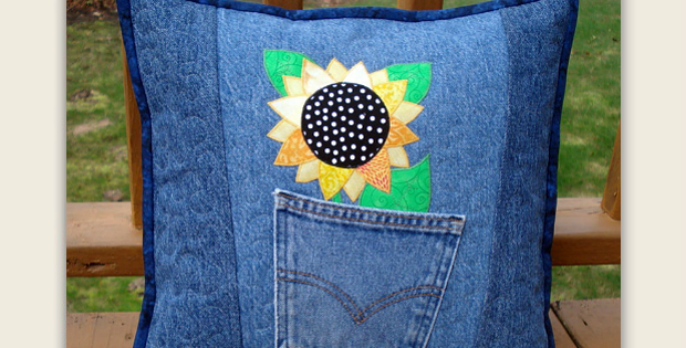 Sunny Sunflower Quilted Pillow Pattern