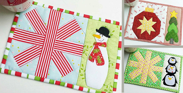 Christmas on-the-side Mug Rugs Pattern