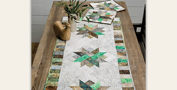 Nature's Patchwork Table Runner Set Pattern