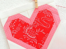 I Heart You Quilt Block Pattern