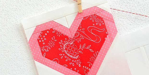 I Heart You Quilt Block Pattern