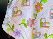 Hearts and Flowers Lap Quilt Pattern