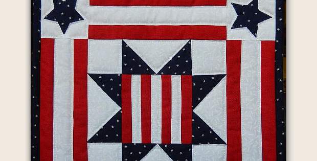 Patriotic Star Americana Miniature Quilt Pattern