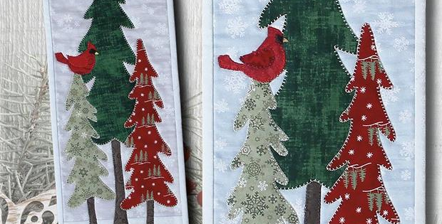 Cardinals in Winter Trees Pattern