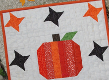 Pumpkin & Stars Mini Quilt Tutorial