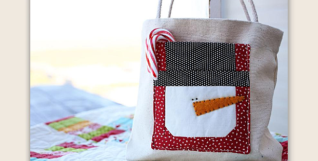 Snowman Gift Bag Pattern