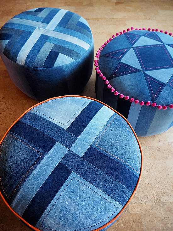 Treat Your Feet to an Upcycled Fabric Footstool - Quilting Digest