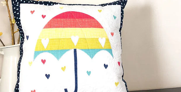 Rainbow Umbrella Pillow Tutorial