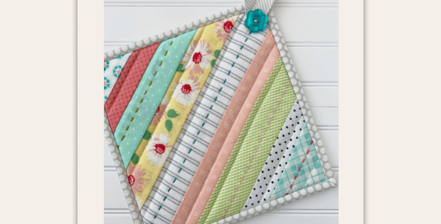 Striped Quilted Hot Pads Tutorial