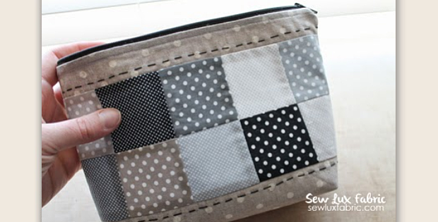 Mini Charm Patchwork Pouch Tutorial