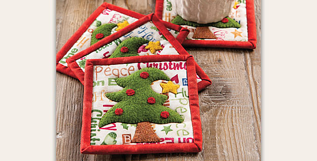 O Christmas Tree Coaster Set Pattern
