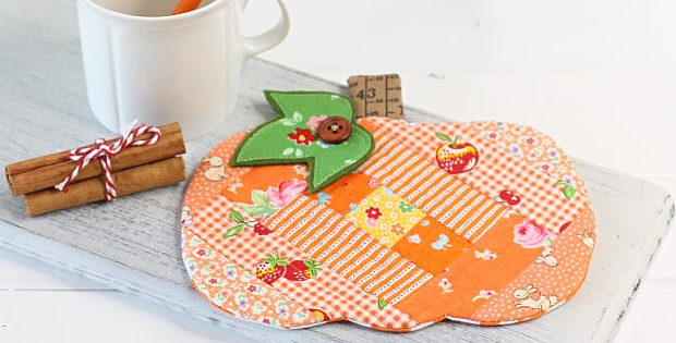 Patchwork Pumpkin Coaster Pattern