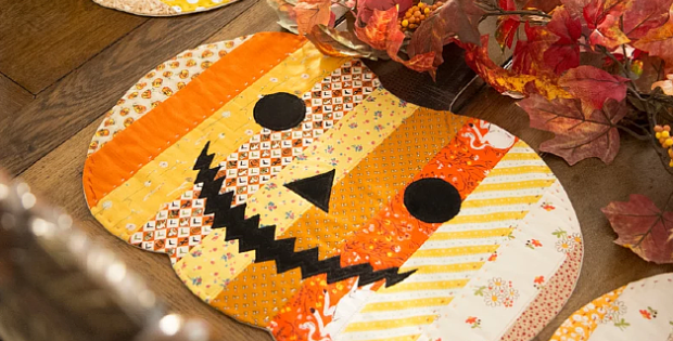 Halloween Jack-o-Lantern Pumpkin Placemats