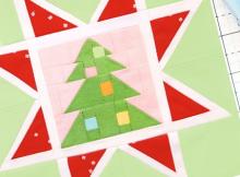 Christmas Tree Star Quilt Block Pattern
