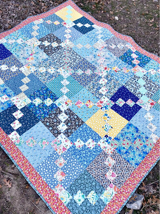 Double Four Patch Quilt Tutorial 