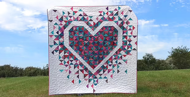 Exploding Heart Quilt Pattern