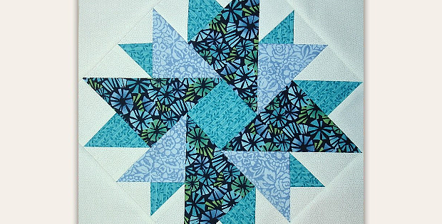 Double Aster Quilt Block Pattern