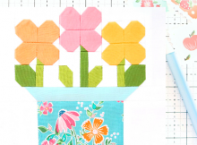 Flower Pot Spring Quilt Block Pattern
