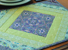 Quilt As You Go Placemats Casablanca Pattern with Pre-Printed Batting