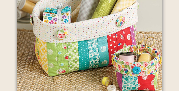 Fabric Storage Basket Set Pattern