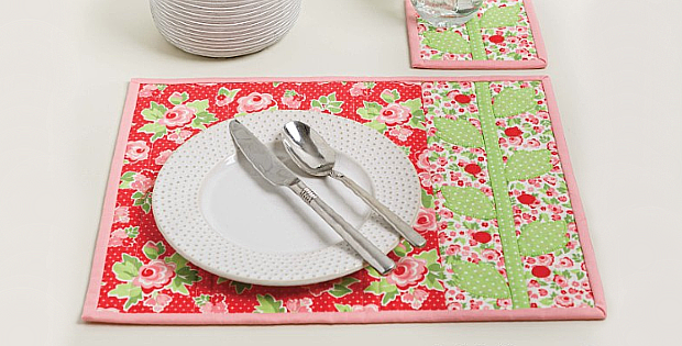 Growing Garden Place Mat & Coaster Set Pattern