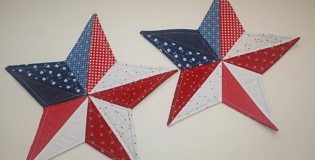 Patriotic Star Mug Rug Pattern