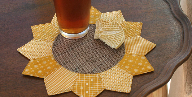 Sunflower Mug Rug Pattern