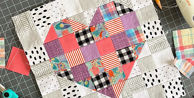 Heart Quilt Block Pattern