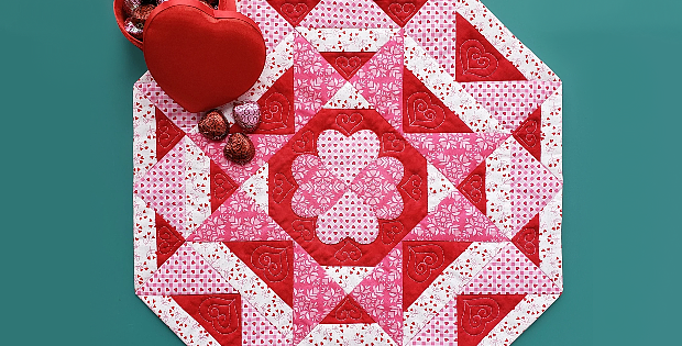 Candy Hearts Table Topper Pattern