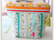 Quilted Toiletry Bag with Selvage Fabric Tutorial