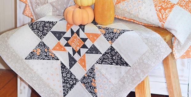 Stars of the Harvest Table Topper and Pillow Pattern