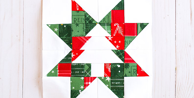 Christmas Tree Star Block Pattern