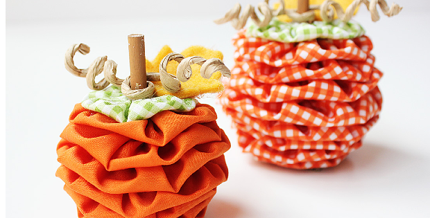 Fabric Yo-Yo Pumpkins Tutorial