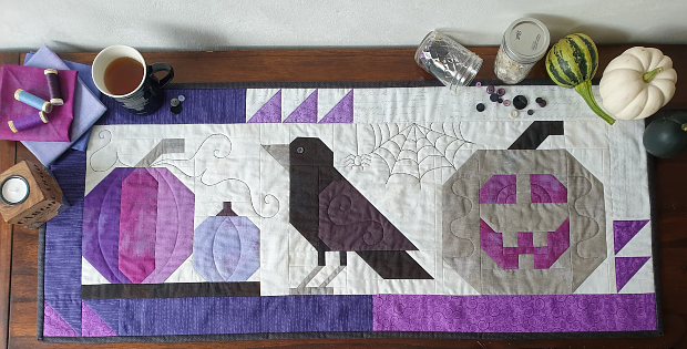 Halloween Quilt Blocks Table Runner