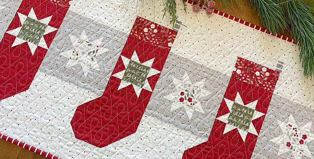 Starry Stockings Table Runner Pattern