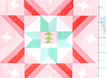 Snowy Star Christmas Holiday Quilt Block Pattern