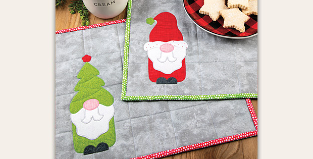 Gnomes for the Holidays Placemat Pattern