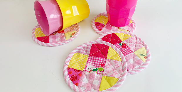 Quilted Fabric Coaster Tutorial
