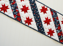Patriotic Stars and Stripes Table Runner Pattern