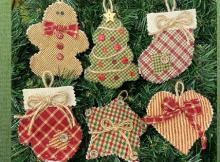 Cabin Christmas Quilted Ornaments Pattern