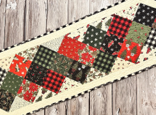 Holly Berry Tree Farm Table Runner Pattern