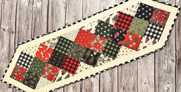 Holly Berry Tree Farm Table Runner Pattern