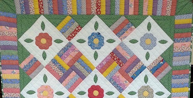 Posies in the Fencerow Quilt Pattern