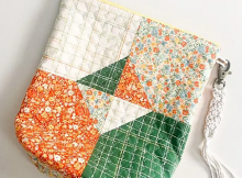 Four Fabric Quilted Project Bag Tutorial