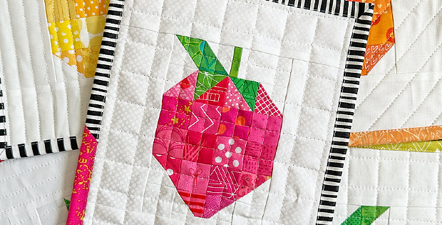 Patchwork Strawberry Mini Quilt Pattern