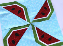 Watermelon Wedge Quilt Block Pattern