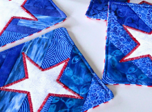 4th of July Quilted Star Coasters Pattern